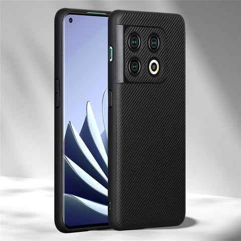 VILI TC Series for OnePlus 10 Pro 5G Shockproof Case Phone Back Cover Textured Leather Coated TPU Phone Case
