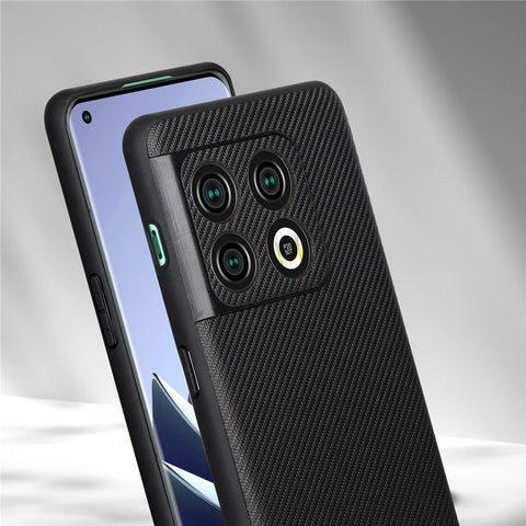VILI TC Series for OnePlus 10 Pro 5G Shockproof Case Phone Back Cover Textured Leather Coated TPU Phone Case