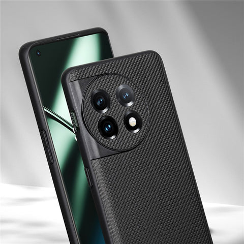 VILI TC Series for OnePlus 11 5G Shockproof Case Phone Back Cover Textured Leather Coated TPU Phone Case