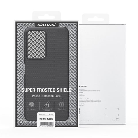 NILLKIN Frosted Shield Matte Phone Case for Xiaomi Redmi K60E 5G , Protective Phone Back Cover