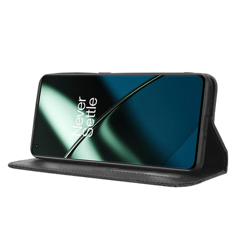 For OnePlus 11R 5G / Ace 2 5G PU Leather Wallet Phone Case Retro Magnetic Closing Stand Cover