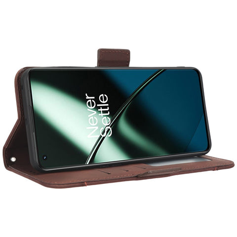 For OnePlus 11R 5G / Ace 2 5G PU Leather Stand Cover Multiple Card Slots Phone Wallet Case