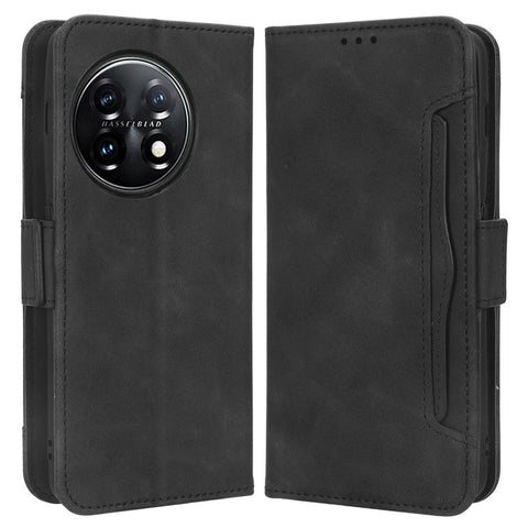 For OnePlus 11R 5G / Ace 2 5G PU Leather Stand Cover Multiple Card Slots Phone Wallet Case