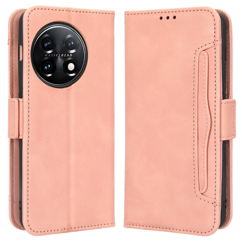 For OnePlus 11R 5G / Ace 2 5G PU Leather Stand Cover Multiple Card Slots Phone Wallet Case