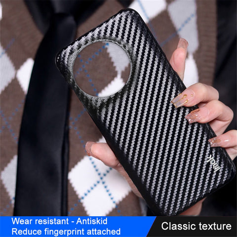 IMAK Ruiyi Series for OnePlus 11 5G Carbon Fiber Texture Phone Case Leather Coated PC Anti-drop Phone Cover