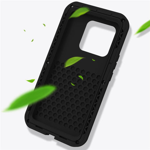 LOVE MEI For Xiaomi 13 5G Anti-drop Phone Case with Tempered Glass Film Silicone+Metal Cover