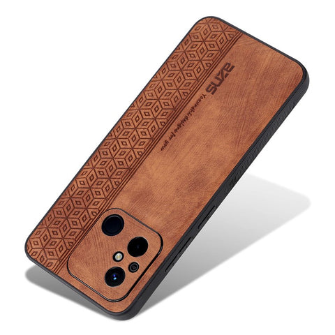 AZNS For Xiaomi Redmi 11A 4G / 12C 4G Phone Case Imprinted Leather Coated TPU Protective Phone Cover