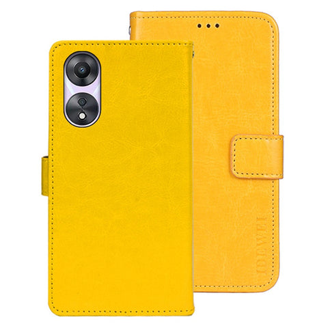 IDEWEI For Oppo A78 5G Phone Case Crazy Horse Texture PU Leather Wallet Flip Stand Cover