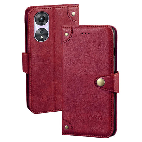 IDEWEI For Oppo A78 5G Phone Case Flip Leather Wallet Stand Shockproof Cover