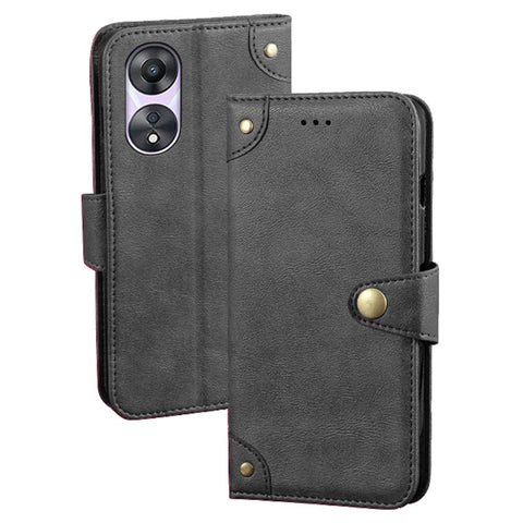 IDEWEI For Oppo A78 5G Phone Case Flip Leather Wallet Stand Shockproof Cover