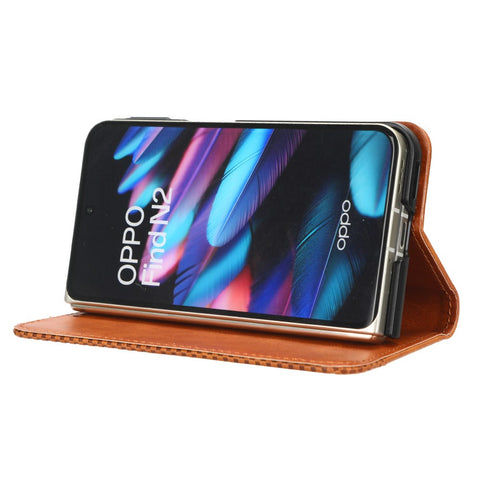 For Oppo Find N2 5G PU Leather Phone Case Full Protection Retro Phone Cover