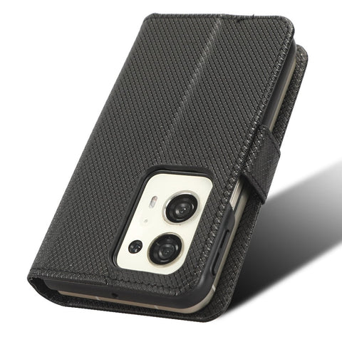For Oppo Find N2 5G PU Leather Wallet Case Diamond Texture Flip Stand Shockproof Cover