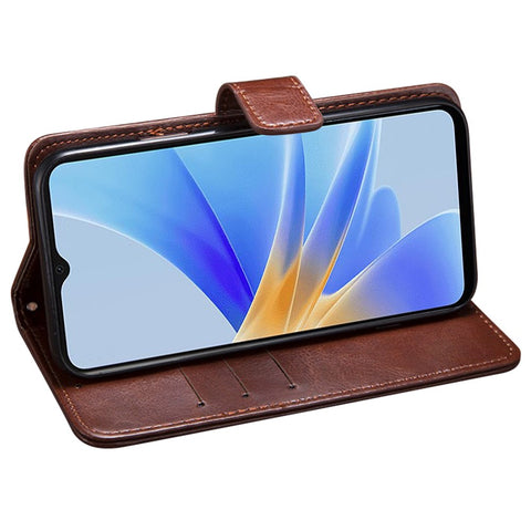 IDEWEI For Oppo Reno8 T 4G PU Leather+TPU Wallet Phone Cover Stand Phone Case Crazy Horse Texture Shell