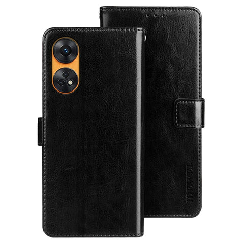 IDEWEI For Oppo Reno8 T 4G PU Leather+TPU Wallet Phone Cover Stand Phone Case Crazy Horse Texture Shell