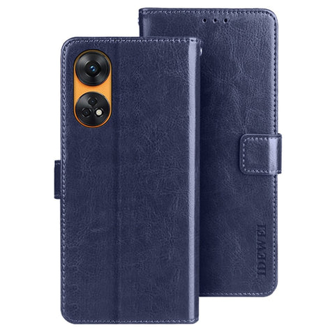 IDEWEI For Oppo Reno8 T 4G PU Leather+TPU Wallet Phone Cover Stand Phone Case Crazy Horse Texture Shell