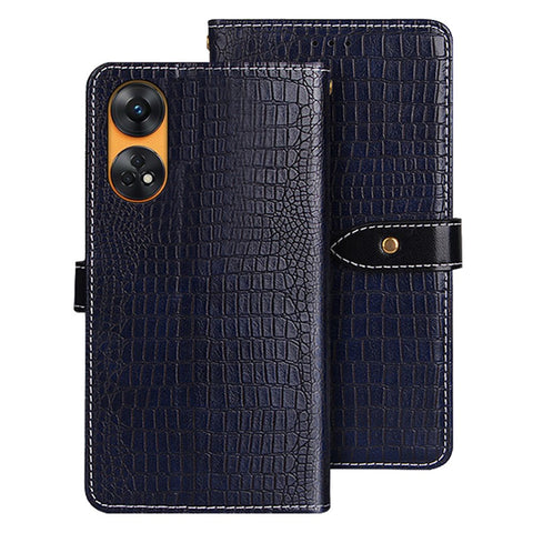 IDEWEI For Oppo Reno8 T 4G Wallet Flip Phone Case PU Leather+TPU Crocodile Texture Stand Phone Cover