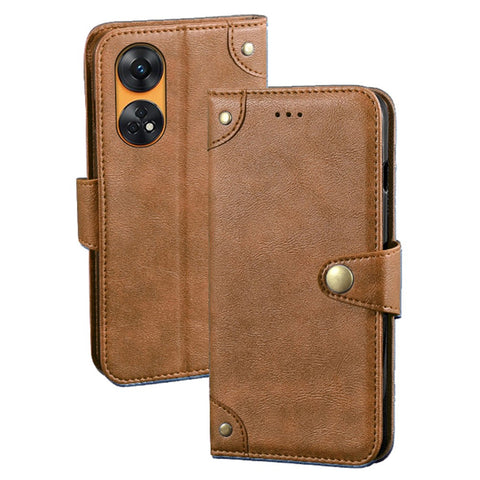 IDEWEI Phone Cover for Oppo Reno8 T 4G Phone Case Flip Leather Wallet Smartphone Stand Shell