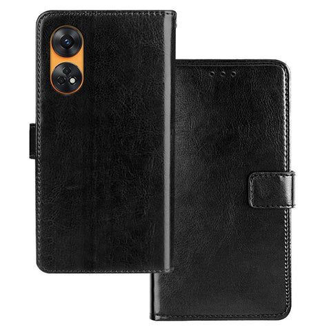 IDEWEI For Oppo Reno8 T 4G Wallet Stand PU Leather+TPU Phone Shell Crazy Horse Texture Phone Case