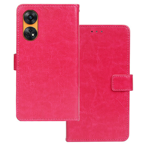 IDEWEI For Oppo Reno8 T 4G Wallet Stand PU Leather+TPU Phone Shell Crazy Horse Texture Phone Case