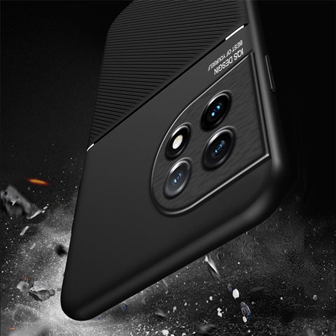 PU Leather TPU Case for OnePlus Ace 2 5G / 11R 5G Protective Slim Case Lines Imprinted Phone Cover