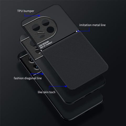 PU Leather TPU Case for OnePlus Ace 2 5G / 11R 5G Protective Slim Case Lines Imprinted Phone Cover