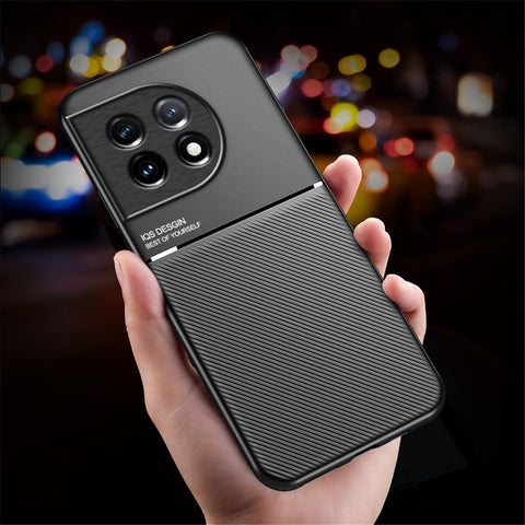 PU Leather TPU Case for OnePlus Ace 2 5G / 11R 5G Protective Slim Case Lines Imprinted Phone Cover