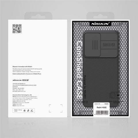 NILLKIN CamShield for Xiaomi Redmi K60E 5G Hard PC Phone Case Anti-drop Cover with Slide Lens Protection