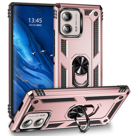 For Motorola Edge+ (2023) Phone Case Ring Holder Kickstand PC+TPU Anti-drop Cover