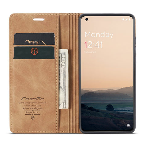 CASEME 013 Series Phone Shell for OnePlus 11 5G Magnetic Flip PU Leather Case Wallet Stand Cover