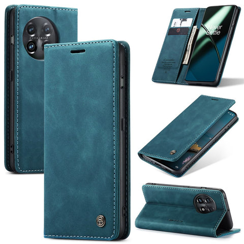 CASEME 013 Series Phone Shell for OnePlus 11 5G Magnetic Flip PU Leather Case Wallet Stand Cover