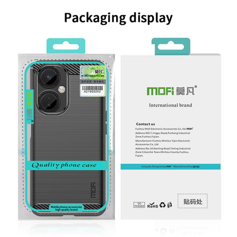 MOFI JK TPU Series-1 for OnePlus Nord CE 3 Lite 5G / Nord N30 5G TPU Cover Carbon Fiber Brushed Phone Shell