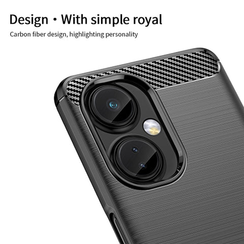 MOFI JK TPU Series-1 for OnePlus Nord CE 3 Lite 5G / Nord N30 5G TPU Cover Carbon Fiber Brushed Phone Shell