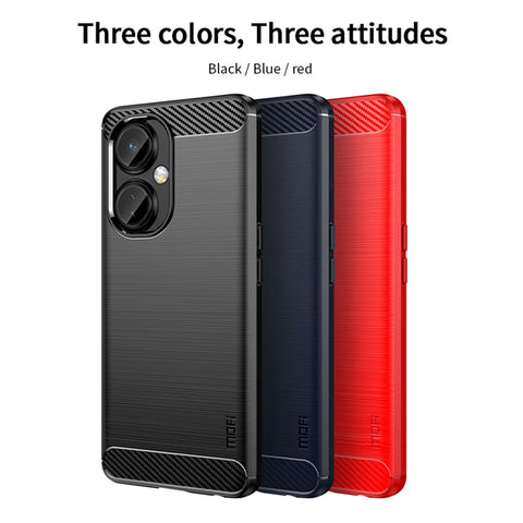 MOFI JK TPU Series-1 for OnePlus Nord CE 3 Lite 5G / Nord N30 5G TPU Cover Carbon Fiber Brushed Phone Shell