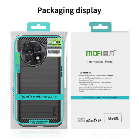 MOFI JK TPU Series-1 Brushed TPU Cover for OnePlus 11R 5G / Ace 2 5G Carbon Fiber Phone Shell