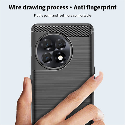 MOFI JK TPU Series-1 Brushed TPU Cover for OnePlus 11R 5G / Ace 2 5G Carbon Fiber Phone Shell