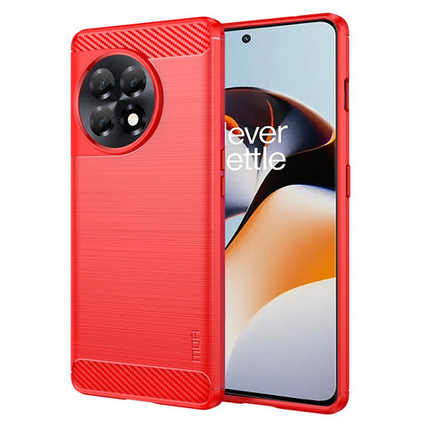MOFI JK TPU Series-1 Brushed TPU Cover for OnePlus 11R 5G / Ace 2 5G Carbon Fiber Phone Shell
