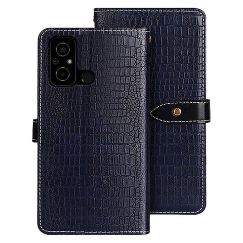 IDEWEI For Xiaomi Poco C55 4G Stand Crocodile Texture Flip Leather Phone Cover Wallet Phone Case