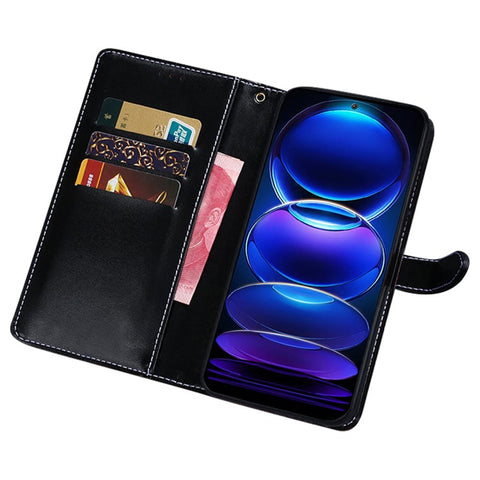 IDEWEI For Xiaomi Poco C55 4G Stand Crocodile Texture Flip Leather Phone Cover Wallet Phone Case