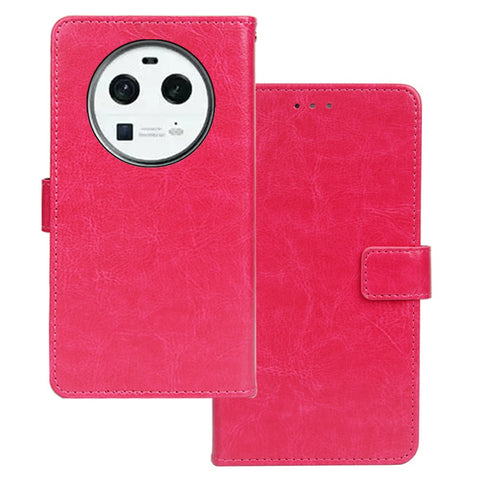 IDEWEI For Oppo Find X6 Flip Stand Wallet Cover Crazy Horse Texture PU Leather+TPU Phone Case