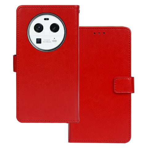 IDEWEI For Oppo Find X6 Flip Stand Wallet Cover Crazy Horse Texture PU Leather+TPU Phone Case