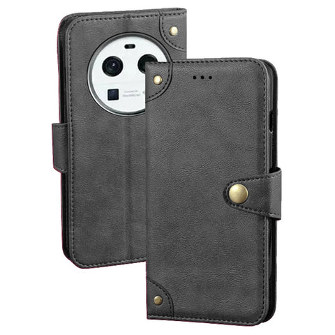 IDEWEI Phone Cover for Oppo Find X6 , Flip Leather Phone Case Wallet Smartphone Stand Shell