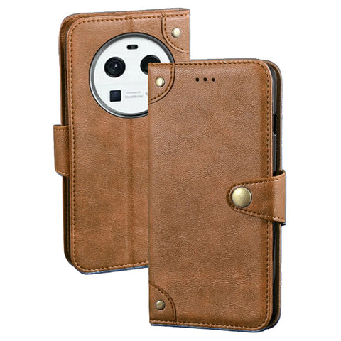 IDEWEI Phone Cover for Oppo Find X6 , Flip Leather Phone Case Wallet Smartphone Stand Shell