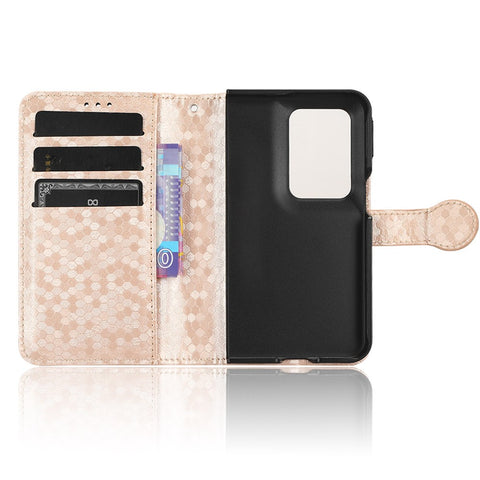 For Oppo Find N2 5G PU Leather Wallet Phone Case Dot Pattern Imprinted Stand Phone Cover