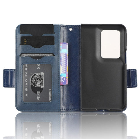 For Oppo Find N2 5G Stand Phone Case PU Leather Imprinted Triangle Protective Phone Wallet Cover