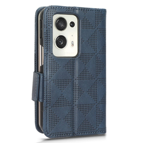 For Oppo Find N2 5G Stand Phone Case PU Leather Imprinted Triangle Protective Phone Wallet Cover