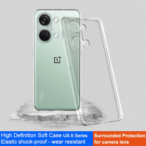 IMAK UX-5 Series Clear TPU Phone Case for OnePlus Nord 3 5G / Ace 2V , Anti-drop Cell Phone Cover Shell