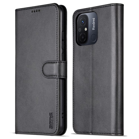 AZNS For Xiaomi Poco C55 4G / Redmi 11A 4G / Redmi 12C 4G Leather Phone Cover Stand Wallet Case