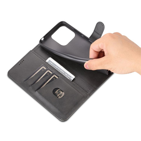 AZNS For Xiaomi Poco C55 4G / Redmi 11A 4G / Redmi 12C 4G Leather Phone Cover Stand Wallet Case