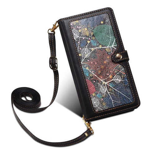ESEBLE for Samsung Galaxy M54 5G / F54 5G RFID Blocking Leather Phone Case Zipper Pocket Wallet Stand Cover