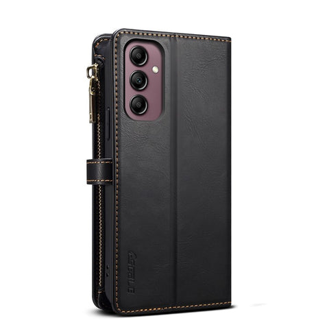 ESEBLE for Samsung Galaxy M54 5G / F54 5G RFID Blocking Leather Phone Case Zipper Pocket Wallet Stand Cover